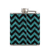 Zickzack Glitzer-Look Flask Flachmann (Rückseite)