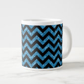 Zickzack Glitzer Look Jumbo Tasse (Vorderseite Rechts)