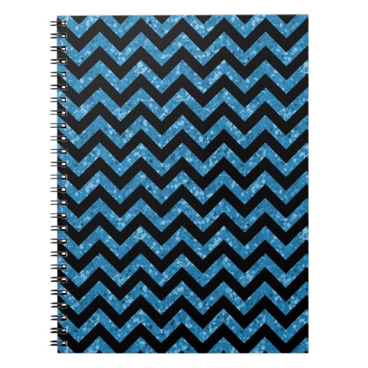 Zickzack Glitzer Look Notebook Notizblock (Vorderseite)
