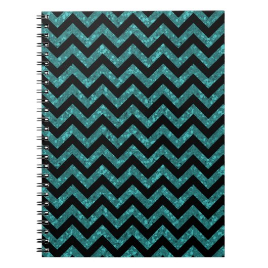 Zickzack Glitzer Look Notebook Notizblock (Vorderseite)
