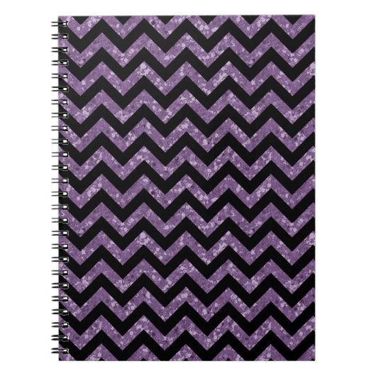 Zickzack Glitzer Look Notebook Notizblock (Vorderseite)