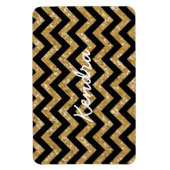 Zickzack Glitzer Look Premium Magnet (Vertikal)