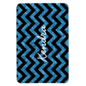 Zickzack Glitzer Look Premium Magnet (Vertikal)