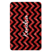 Zickzack Glitzer Look Premium Magnet (Vertikal)