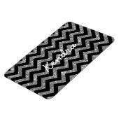 Zickzack Glitzer Look Premium Magnet (Linke Seite)