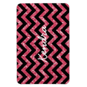 Zickzack Glitzer Look Premium Magnet (Vertikal)
