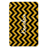 Zickzack Glitzer Look Premium Magnet (Vertikal)
