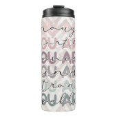 Zickzack Glitzer Sie sind genug Thermal Tumbler Thermosbecher (Vorderseite)