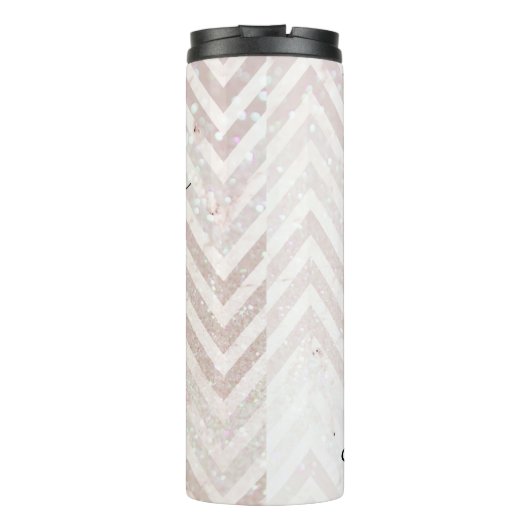 Zickzack Glitzer Sie sind genug Thermal Tumbler Thermosbecher (Rückseite)