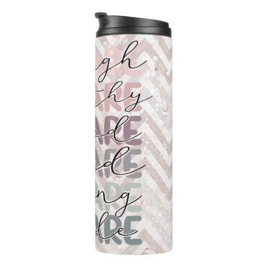 Zickzack Glitzer Sie sind genug Thermal Tumbler Thermosbecher (Nach rechts gedreht)