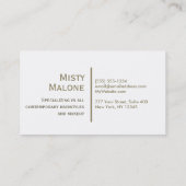 Zickzack Gold und Schwarzes Visitenkarte (Rückseite)