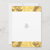 Zickzack Goldgrenze 50. Hochzeitstag Einladung (Rückseite)
