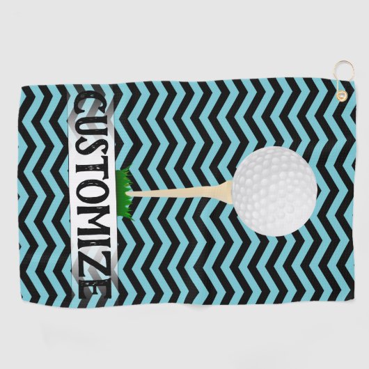 Zickzack Golfer-Handtuch mit individueller Textur Golfhandtuch (Horizontal)