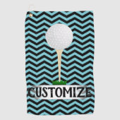 Zickzack Golfer-Handtuch mit individueller Textur Golfhandtuch (Vorderseite)