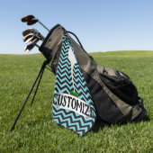Zickzack Golfer-Handtuch mit individueller Textur Golfhandtuch (Gras)