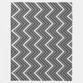 Zickzack graue und schwarze Skizze Fleecedecke (Vorderseite)