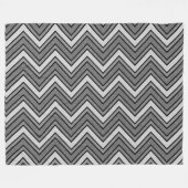 Zickzack graue und schwarze Skizze Fleecedecke (Vorderseite (Horizontal))