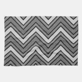 Zickzack graue und schwarze Skizze Geschirrtuch (Horizontal)