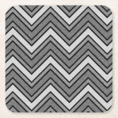 Zickzack graue und schwarze Skizze Rechteckiger Pappuntersetzer (Vorderseite)