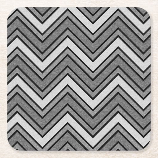 Zickzack graue und schwarze Skizze Rechteckiger Pappuntersetzer (Vorderseite)