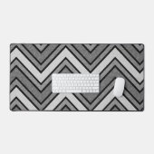 Zickzack graue und schwarze Skizze Schreibtischunterlage (Tastatur & Maus)