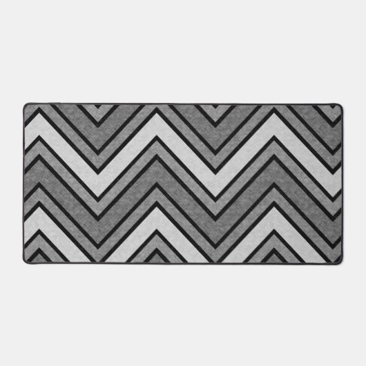 Zickzack graue und schwarze Skizze Schreibtischunterlage (Vorderseite)