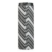 Zickzack graue und schwarze Skizze Thermosbecher (Rückseite)