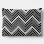 Zickzack graue und schwarze Skizze Zubehörtasche (Vorderseite)