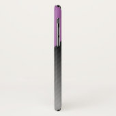 Zickzack graues Omermuster Lila Monogramm Name Case-Mate iPhone Hülle (Hinten/Links)