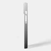 Zickzack graues Omermuster Türkis Monogramm Name Case-Mate iPhone Hülle (Rückseite / Links)