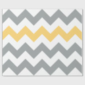 Zickzack graues und gelbes Schleifpapier Geschenkpapier (Flach)