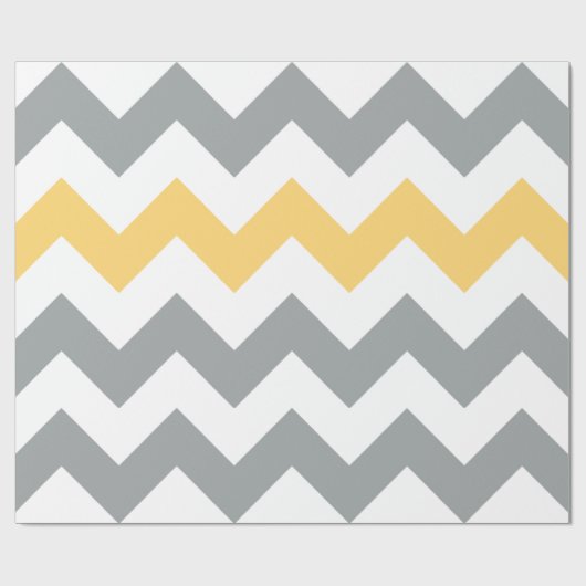 Zickzack graues und gelbes Schleifpapier Geschenkpapier (Flach)