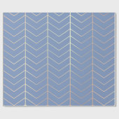 Zickzack Gray Blue Silver Minimalismus Geometrie R Geschenkpapier (Flach)
