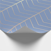 Zickzack Gray Blue Silver Minimalismus Geometrie R Geschenkpapier (Ecke)