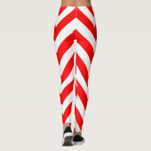 Zickzack Groß- und Rot-Größe Leggings (Rückseite)