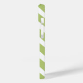 Zickzack-grünes Weiß-Muster Case-Mate iPhone Hülle (Rückseite / Links)