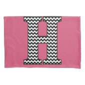 Zickzack H-Monogramm-Pillowcase Kissenbezug (Vorderseite)