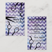 Zickzack Haar-Stylist Grunge scissors die modernen Terminkarte (Vorne/Hinten)