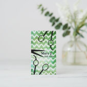 Zickzack Haar-Stylist Grunge scissors die modernen Terminkarte (Stehend Vorderseite)