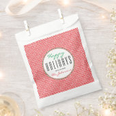 Zickzack "Happy Holidays" Weihnachten Geschenktütchen (Ausgeschnitten)