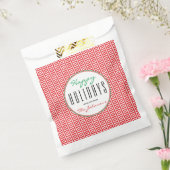 Zickzack "Happy Holidays" Weihnachten Geschenktütchen (Versiegelt)