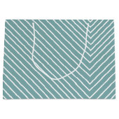 Zickzack hellblau und weiß große geschenktüte (Vorderseite)