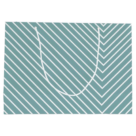 Zickzack hellblau und weiß große geschenktüte (Rückseite)