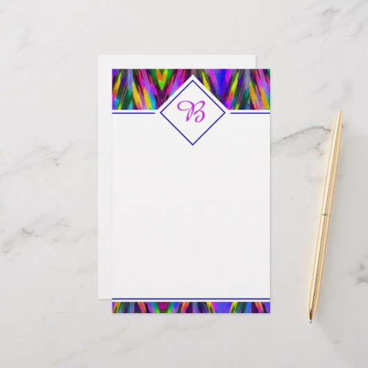 Zickzack heller Stamm Briefpapier (Vorderseite/Rückseite Beispiel)