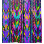 Zickzack heller Stamm Duschvorhang (Vorderseite)