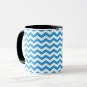 Zickzack, hellgrün, monogramm tasse (Vorderseite Links)