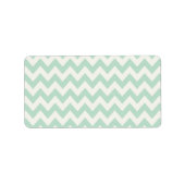 Zickzack hellgrüne Adressetiketten (Vorne)