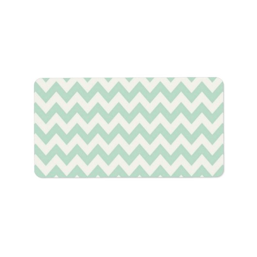 Zickzack hellgrüne Adressetiketten (Vorne)