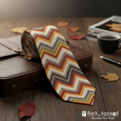 Zickzack Herbstmuster Krawatte