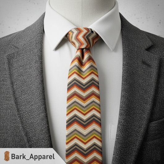 Zickzack Herbstmuster Krawatte